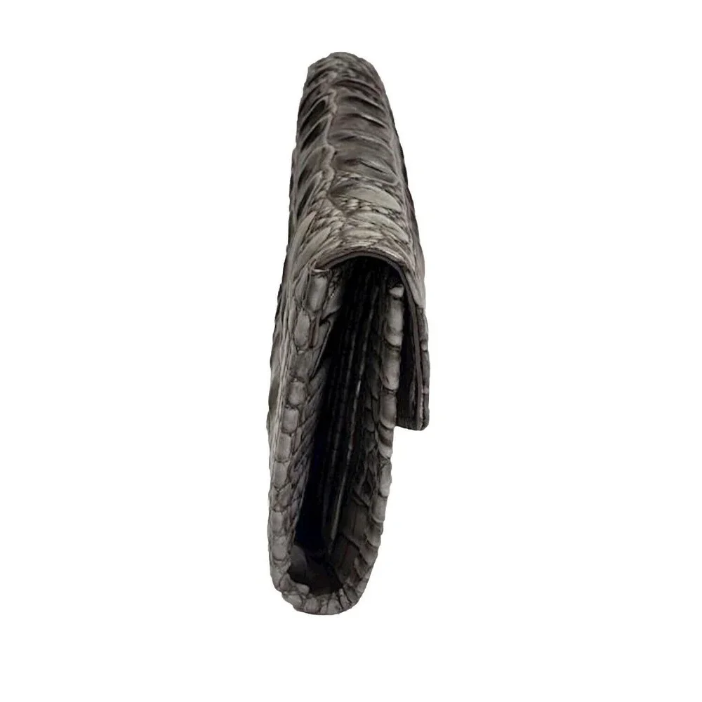 Brahmin Melbourne Veronica Trifold Envelope Leather Wallet Steel Gray Silver - Picture 7 of 12